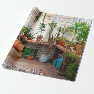 Papel De Regalo Selva urbana. Jardín de invierno con plantas, flor