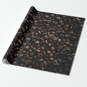 Papel De Regalo Semillas de café marrón