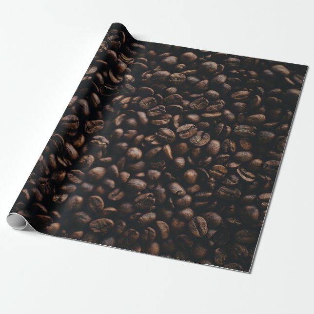 Papel De Regalo Semillas de café marrón (Desenrollado)