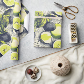 Papel De Regalo Semitono de frutas exóticas