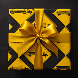Papel De Regalo Señal de advertencia de camión maderero Transporte