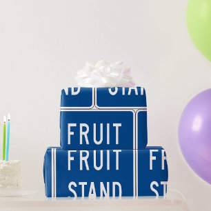 Papel De Regalo Señal de carretera de frutería