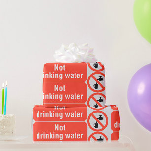 Papel De Regalo Señal de seguridad de agua no potable