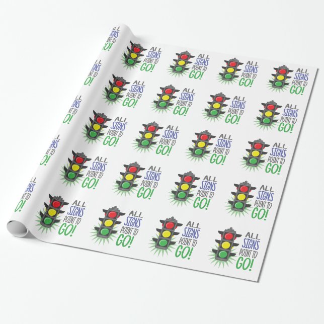 Papel De Regalo Señale para ir (Desenrollado)