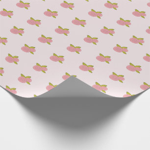 Papel De Regalo Sencilla Cubierta Floral Pink Rose Pattern Ditsy