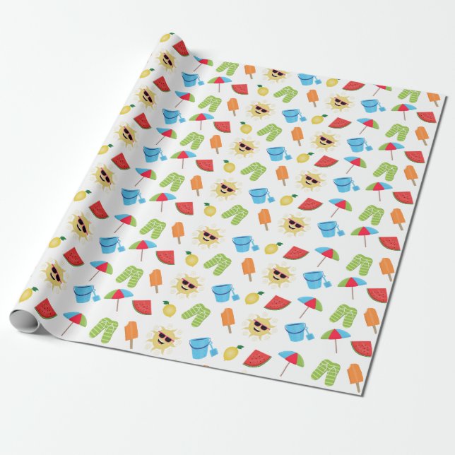 Papel De Regalo Sencillamente verano (Desenrollado)