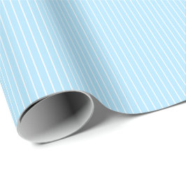 Papel De Regalo Sencillas rayas azules y blancas