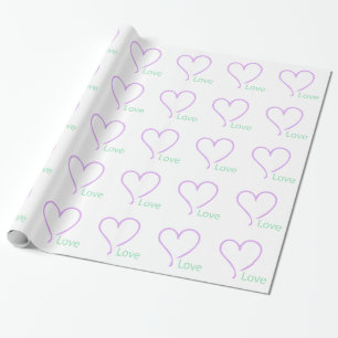 Papel De Regalo Sencillo corazón y amor