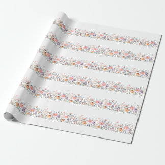 Papel De Regalo Sencillo Jardín Floral Aquarela Baby Shower