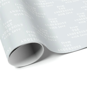 Papel De Regalo Sencillo Moderno Elegante Personalizado