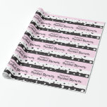 Papel De Regalo Sencillo negro y blanco, ducha de novia<br><div class="desc">Envuelve tus regalos de ducha de novia con elegancia con nuestro sencillo papel de envolver de ducha de novia en blanco y negro. Con una moda y un diseño atemporal con puntos de polka en blanco y negro, este papel de envoltura aporta un toque sofisticado a cualquier regalo, complementando perfectamente...</div>
