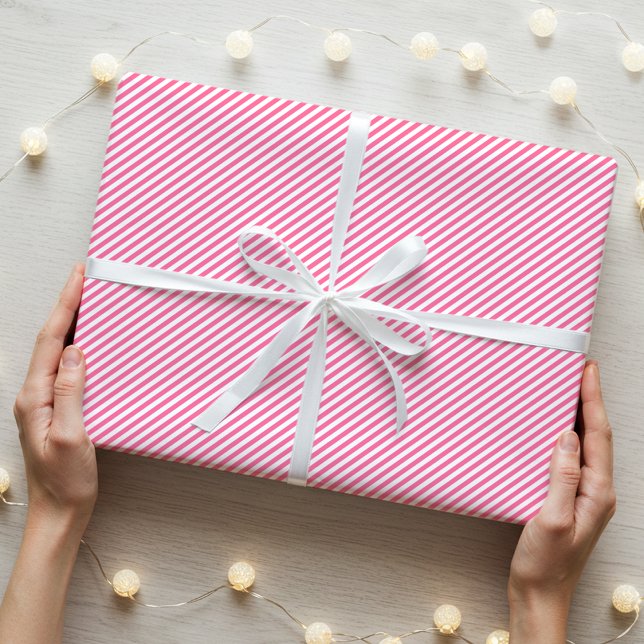 Papel De Regalo Sencillo patrón elegante estrecho a rayas Blanco r (Subido por el creador)