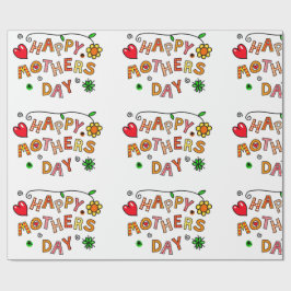 Papel De Regalo Sencillo y divertido Día de la Madre
