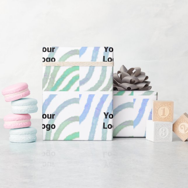 Papel De Regalo Sencillo y elegante logo personalizado aquí compañ (Baby Shower)