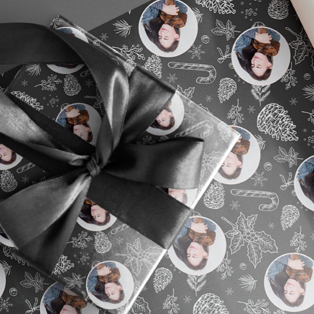 Papel De Regalo Sencillos y elegantes Navidades negros (Subido por el creador)