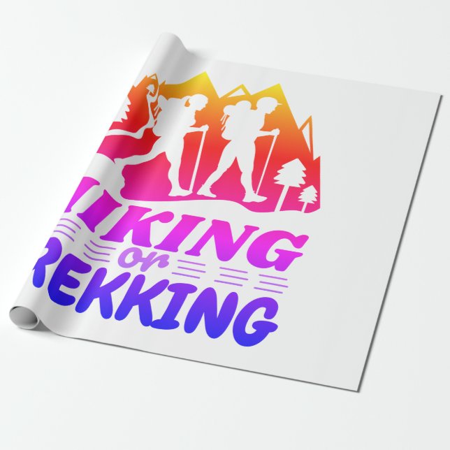 Papel De Regalo Senderismo o senderismo (Desenrollado)