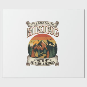 Papel De Regalo Senderismo perro Laekenois belga Montaña Atardecer