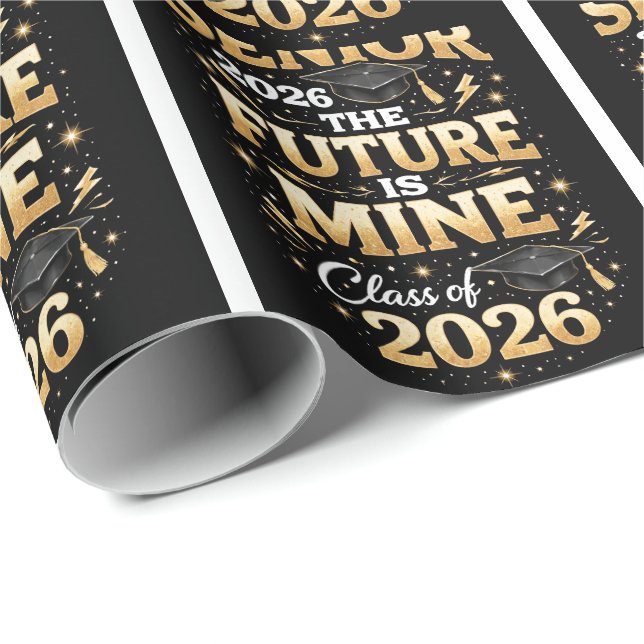 Papel De Regalo Senior 2026 – El Futuro es Mío (Esquina del rollo)