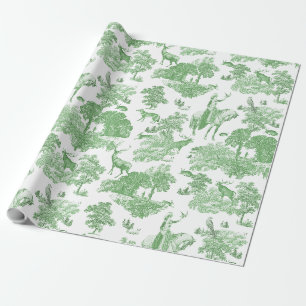 Papel De Regalo Señora de la Vintage a caballo con Halcón en Woodl