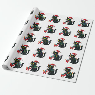 Papel De Regalo Señora Gata sin Hijos Navidad Kamala Trump 