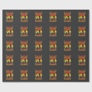 Papel De Regalo Señora Perro Loco Ama Diseño Vintage de Halloween