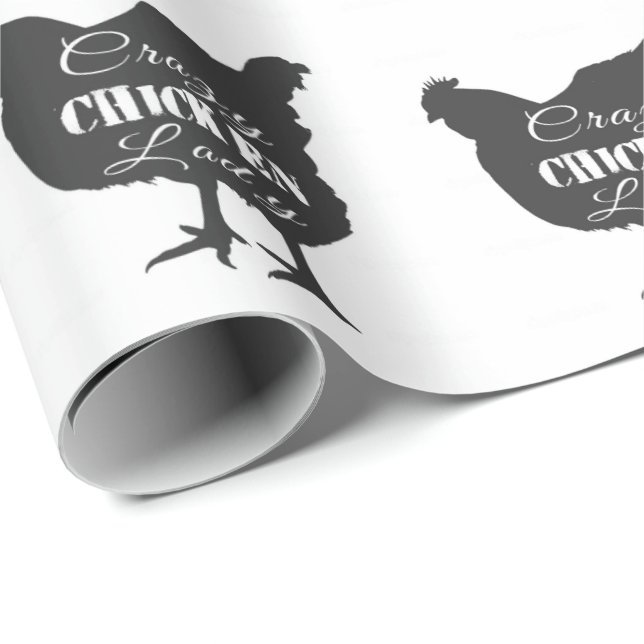 Papel De Regalo Señora Pollo Loca (Esquina del rollo)