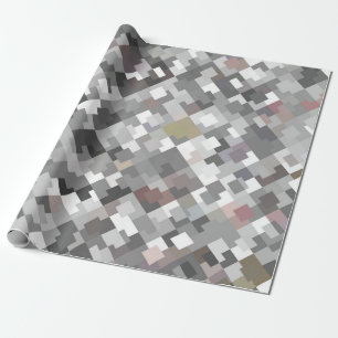 Papel De Regalo Sensación de fondo gris de mosaico abstracto y bri