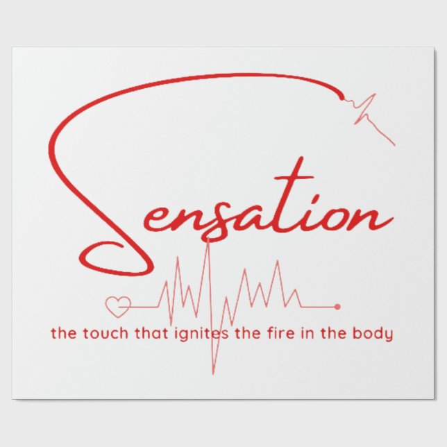 Papel De Regalo Sensation Pulse Heartline (Superficie plana)