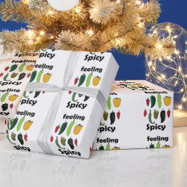 Papel De Regalo Sentimiento de Pimienta Chili Fiesta Picante