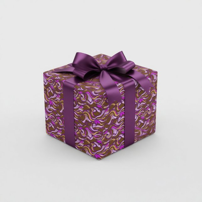 Papel De Regalo Sepia Abstract Pebble Bean Repeating Pattern (Subido por el creador)