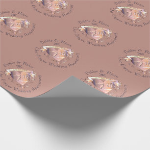 Papel De Regalo Séptimo aniversario de Boda de cobre