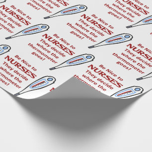 Papel De Regalo Ser amable con las enfermeras