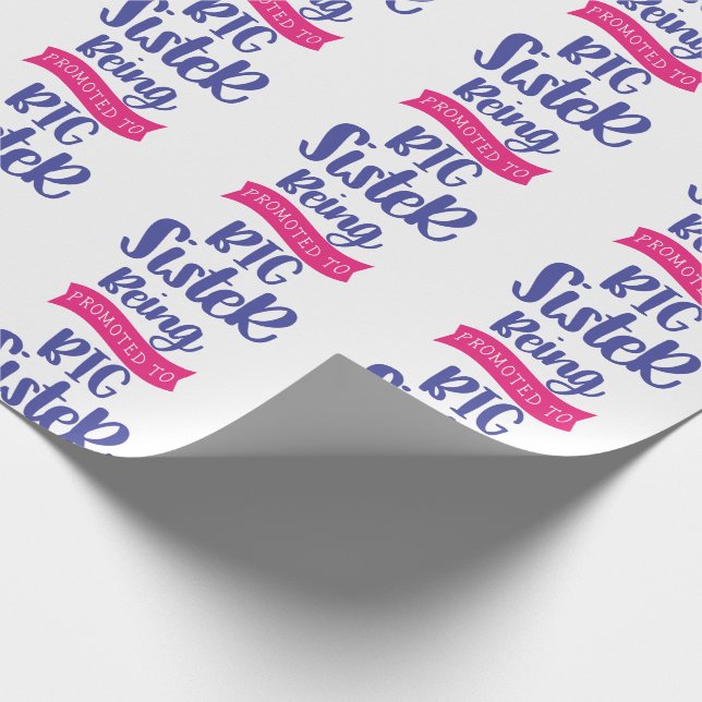 Papel De Regalo Ser promovida a hermana mayor (Esquina)