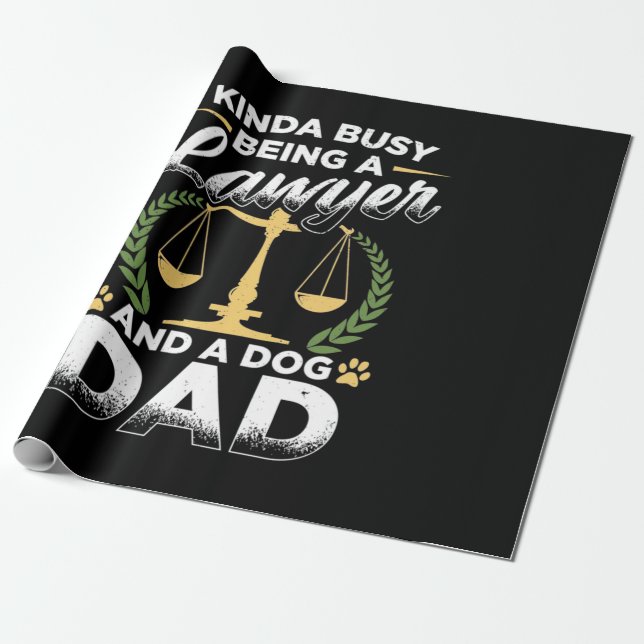 Papel De Regalo Ser Un Abogado Y Un Padre Perro (Desenrollado)