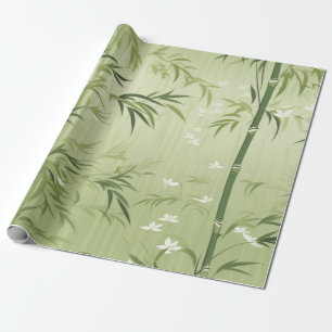 Papel De Regalo Serena Flor de Bambú Asiática  (1)