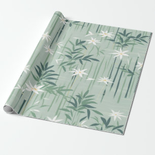 Papel De Regalo Serena Flor de Bambú Asiática  (4)