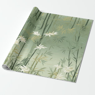 Papel De Regalo Serena Flor de Bambú Asiática  (6)