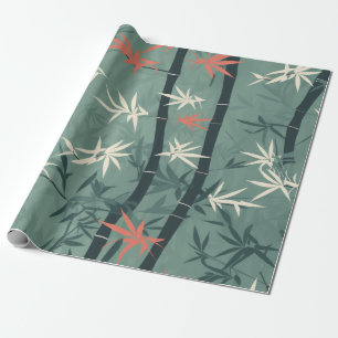 Papel De Regalo Serena Flor de Bambú Asiática  (7)