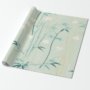 Papel De Regalo Serena Flor de Bambú Asiática  (9)