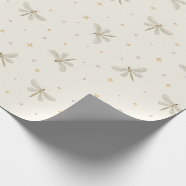 Papel De Regalo Serene Dragonflies Wrapping Paper (Esquina)