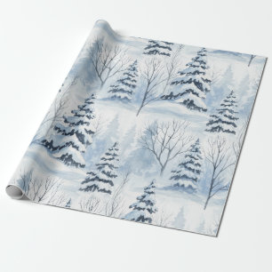 Papel De Regalo Serenidad del Bosque Invernal – Bosque Cubierto de