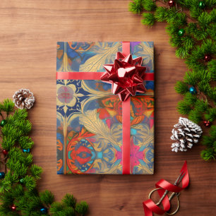 Papel De Regalo Serenidad floreciente: Arte etéreo de fantasía ros