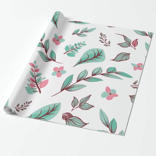 Papel De Regalo Serie 2 de diseño de flores (Desenrollado)