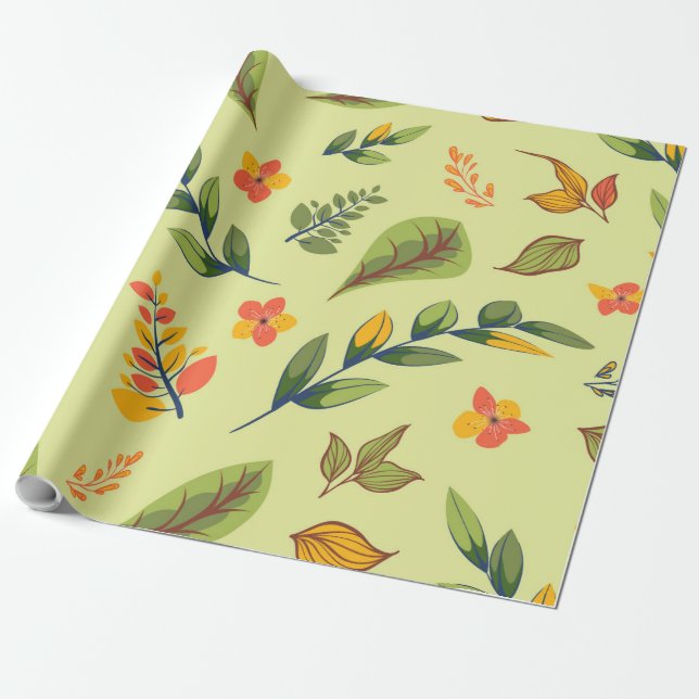 Papel De Regalo Serie de diseño de flores 3 (Desenrollado)