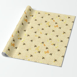 Papel De Regalo Serie de girasoles y abejas Diseño Once