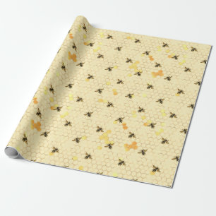 Papel De Regalo Serie de girasoles y abejas Diseño Once