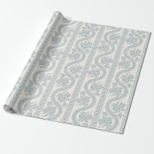 Serpentina floral gris azul, hueso