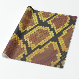 Papel De Regalo Serpiente Brown e impresión del oro