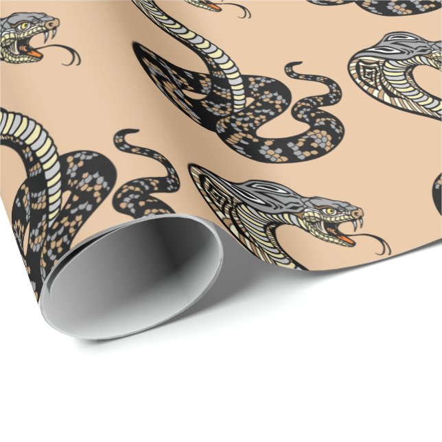 Papel De Regalo serpiente cobra (Esquina del rollo)
