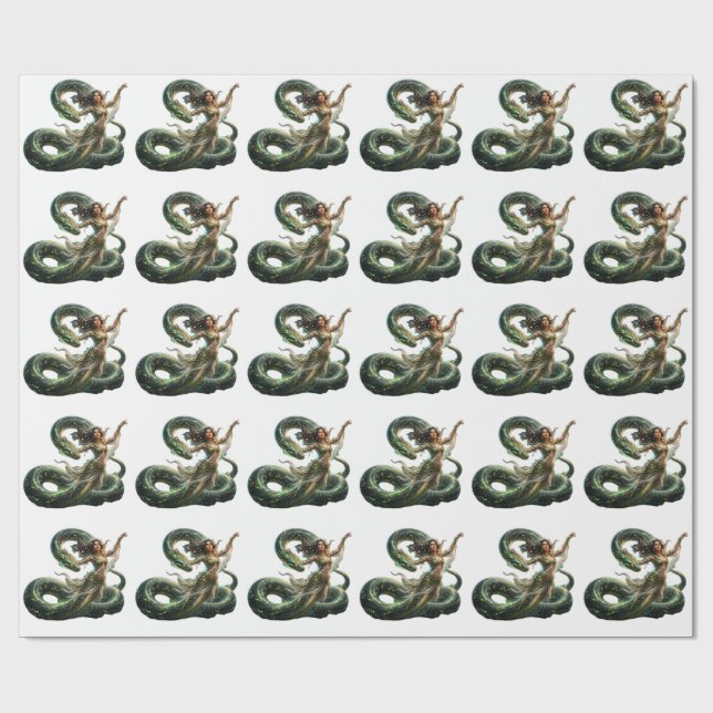 Papel De Regalo Serpiente hembra (Superficie plana)